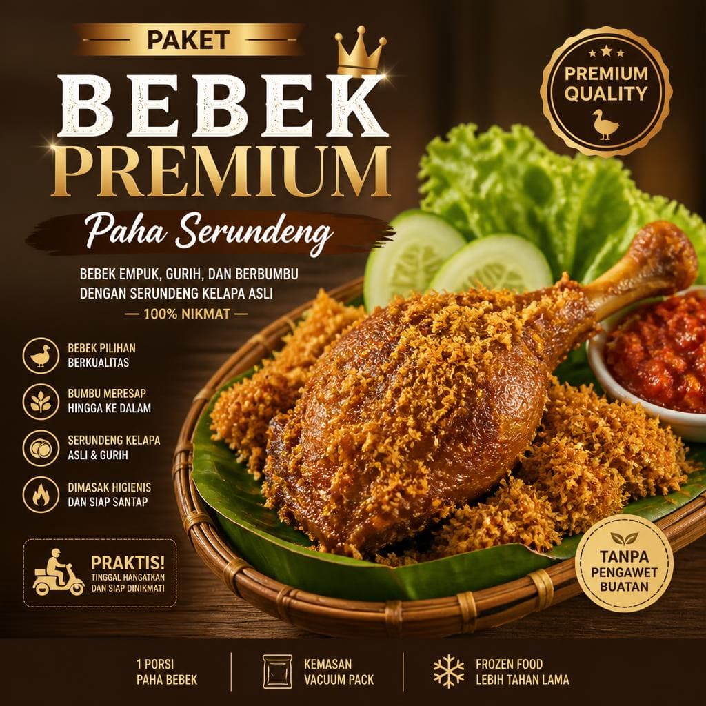 Paket Bebek Premium Paha Serundeng